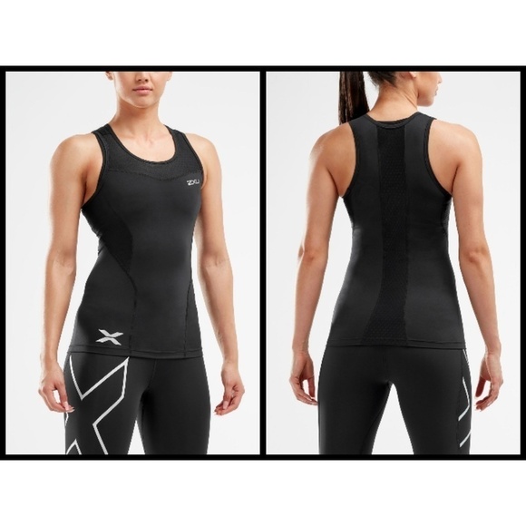 💕2XU💕 Compression Tank Top Black Medium NWT - Picture 1 of 8